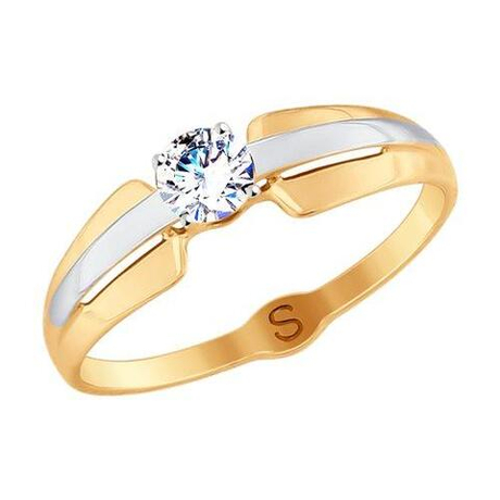 Кольцо из золота с фианитами