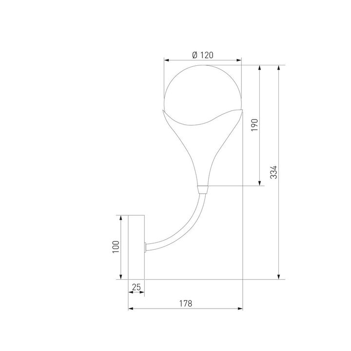 Бра Eurosvet Calyx 60168/1 латунь