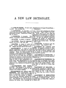 A law dictionary for the use of students and the legal profession | Archibald Brown