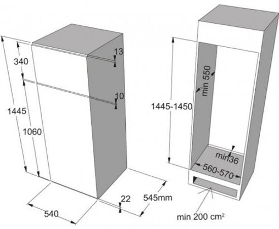 Встраиваемый холодильник Franke FCT 240/M SI A+