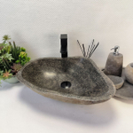 Каменная раковина из речного камня RS-63521 (48*42*15) 0122