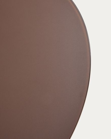 Уличный стол Erice из алюминия и закаленного стекла коричневого цвета, 120 см