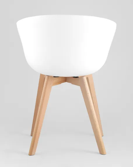 Белый пластиковый стул Libra Soft с серым сиденьем | Купить в Hallberg.ru