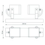 Св-к Gauss Садово-парковый Sonata настен.архитект, 35W 2*GU10, 280*90*130mm,170-240V/50HZ IP54 GD153