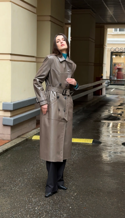 Тренч двубортный "Тауп"