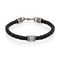 Браслет гайтан черный 5 мм с руной Феху Мельхиор, вид 1