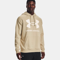 Мужская кофта теннисная Under Armour Rival Big Logo Hoody Men - Beige