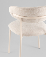 Стул обеденный Ayla серый белые ножки