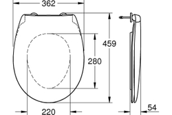 Сиденье для унитаза с микролифтом GROHE Bau Ceramic 39493000