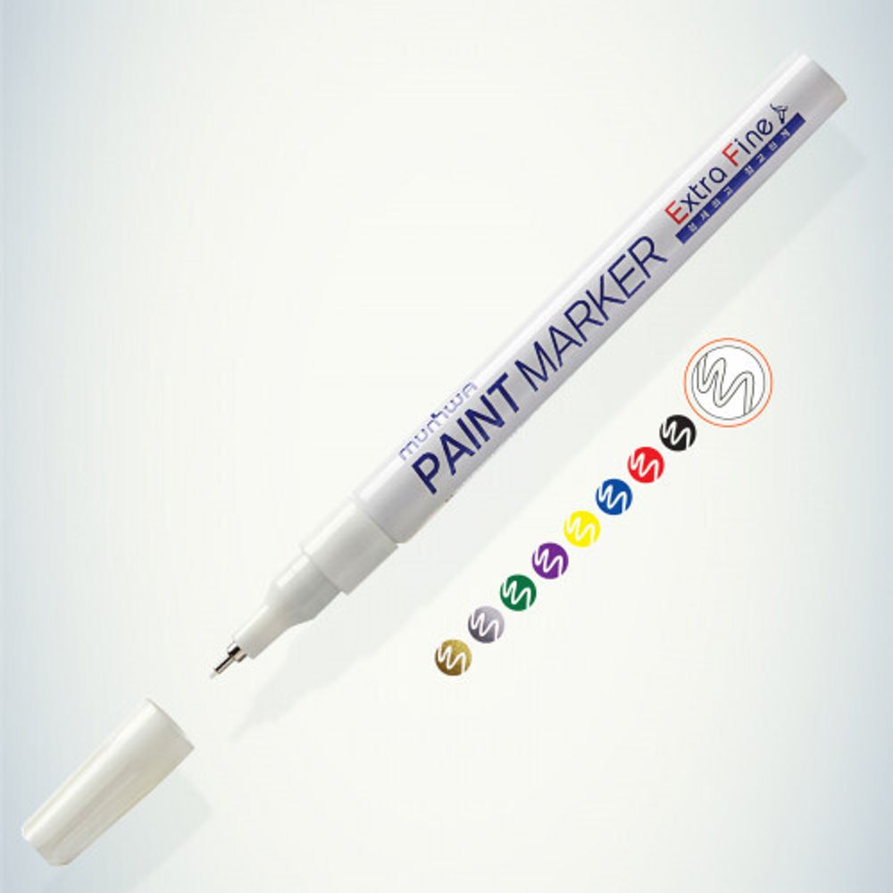 260030 MunHwa Маркер-краска PAINT MARKER EXTRA FINE, БЕЛАЯ 1мм (EFPM-05) | MunHwa
