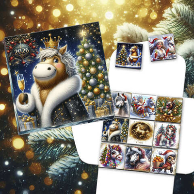 Шокобокс С новым годом, мини-шоколад, 9шт