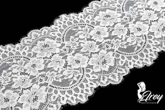 03-275 ОПТ Кружево эластичное 23 см, теплый белый
