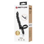 Черная насадка на пенис для двойного проникновения Dillion (Цвет: черный)