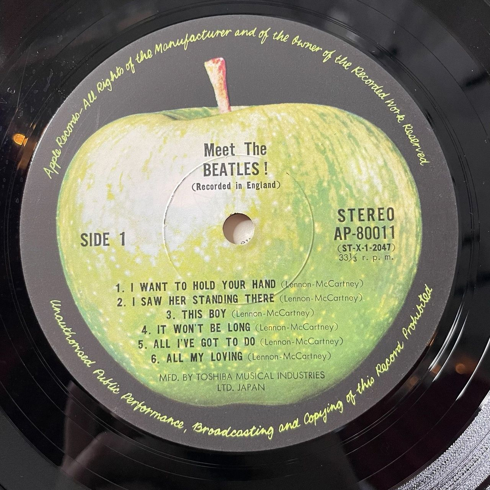 Винтажная виниловая пластинка LP Meet The Beatles (Japan 1974) (No Obi) I Wanna Be Your Man