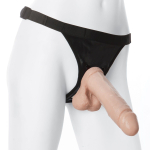 Насадка с трусиками Vac-U-Lock Set 8 Realistic Ultra Harness - 20,6 см. (Цвет: телесный)