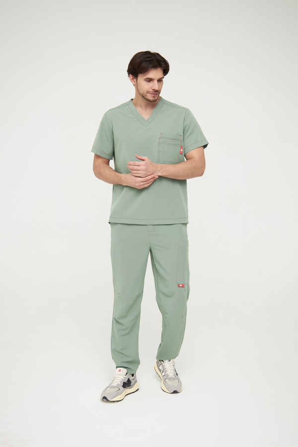 Джоггеры медицинские унисекс Кайтеки, шалфей OLD