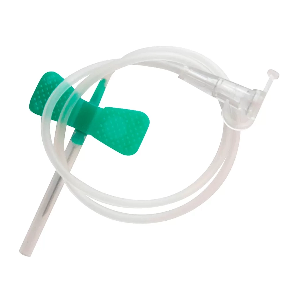 Устройство для вливания в малые вены "Катетер-бабочка" однократного применения 21G (0.8х19мм) темно-зеленый 100 шт