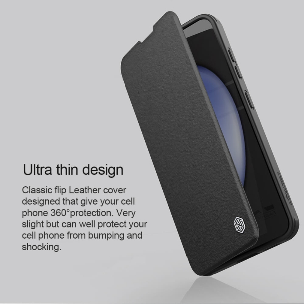 Кожаный чехол-книжка Nillkin Leather Qin PROP Plain для Samsung Galaxy S24