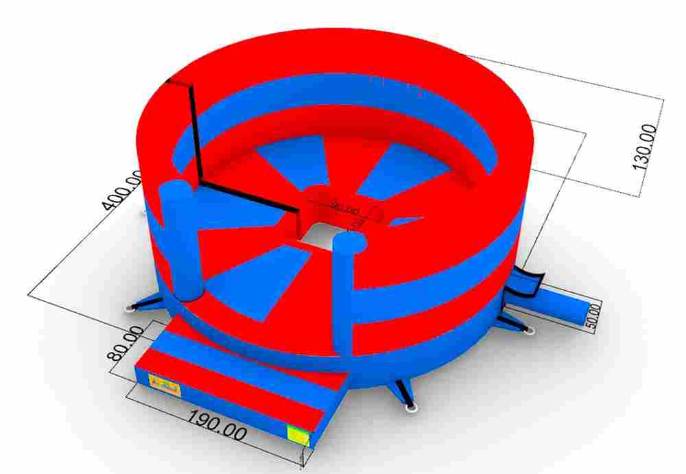 Надувной аттракцион «Родео», бык+батут, 4*4*1,65 м