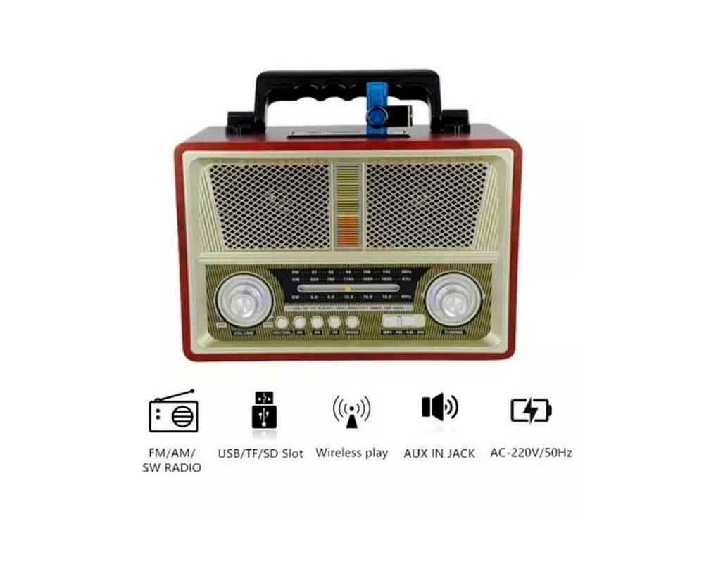 Радиоприемник в стиле ретро с Mp3 плеером и Bluetooth MD-1802BT