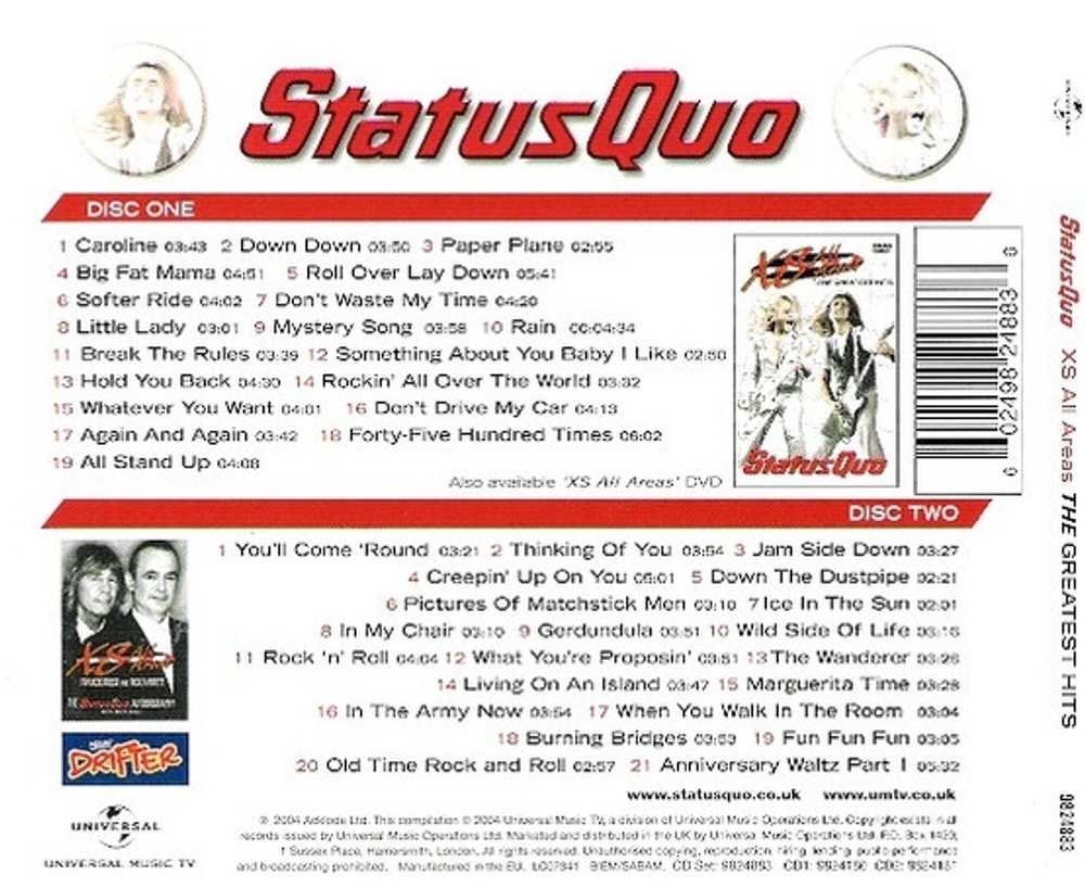 Status Quo / XS All Areas - The Greatest Hits (2CD)