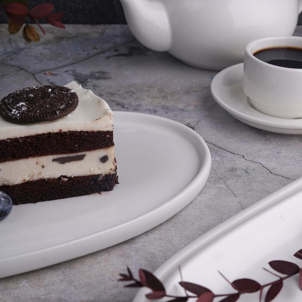 Блюдо овальное 24,4*14,5 см h1,7 см для подачи белое фарфор NEW P.L. Proff Cuisine [5]