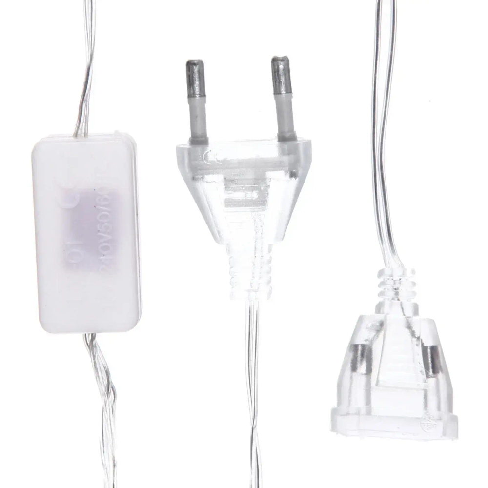 Гирлянда для дома 4,0 м 20 ламп LED с насадками ОДУВАНЧИК, прозрач.пров., 1 режим.,IP-20 Белый (возможность соединения)