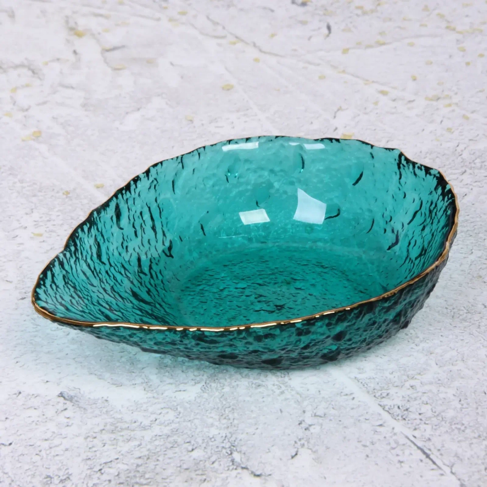 Салатник стеклянный «ICE CRYSTAL» 15см морской