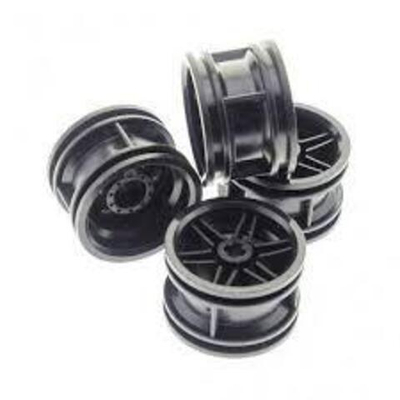 Lego 4шт Колесо 30,4x20 без отверстий для штифтов и усиленным ободом (черный) 56145 / 4299389