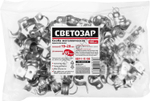 СВЕТОЗАР D=15мм 100 штук, Металлические скобы для крепления металлорукава (60211-15-100)