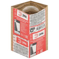 Лампочка ЭРА P45 60Вт Е27 / E27 230В шар прозрачный в гофре