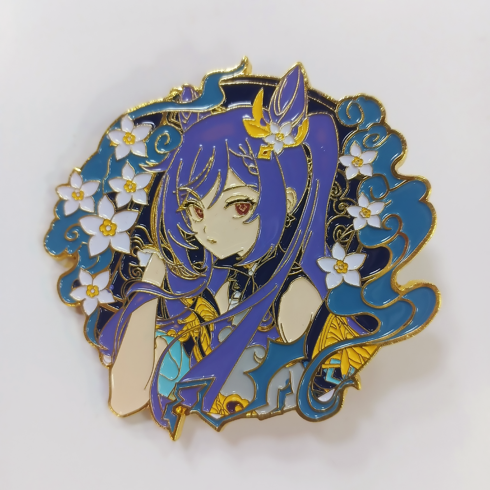 Большой пин "Genshin Impact / Геншин - Сяо, Ху Тао, Венти, Кэ Цин, Чжун Ли, Эола, Гань Юй, Люмин"
