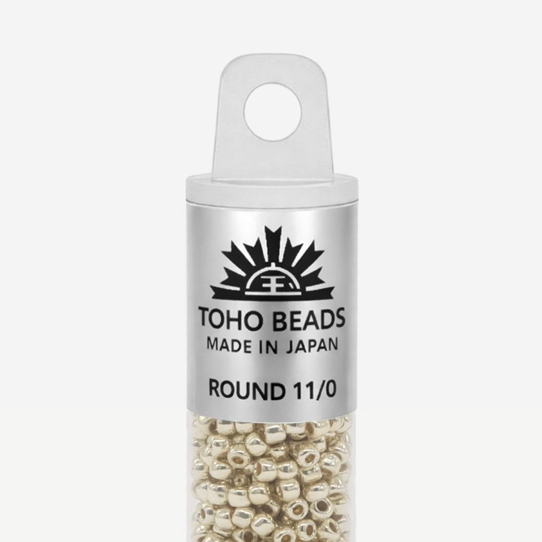 Японский бисер TOHO Round 11/0 (№PF558), непрозрачный глянцевый с металлическим блеском