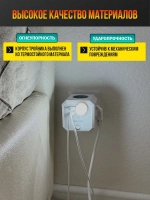Тройник для розетки сетевой куб WAYSKO, 4 евро розетки 220V с заземлением, 2 USB, 2 Type-C, 16 A / 4000 Вт, разветвитель с выключателем, белый