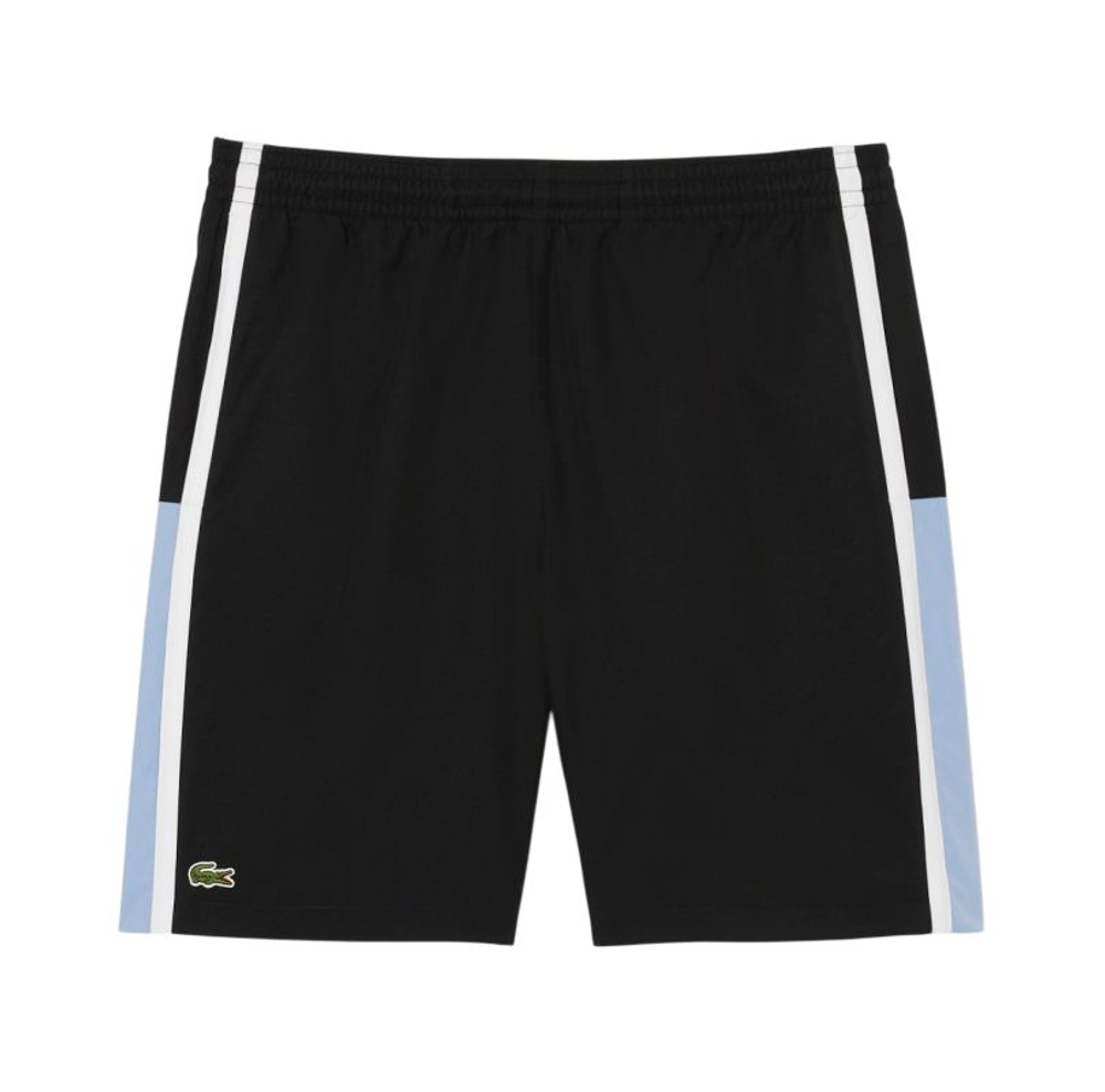 Мужские теннисные шорты Lacoste Sport Colourblock Panels Lightweight - black/white/blue