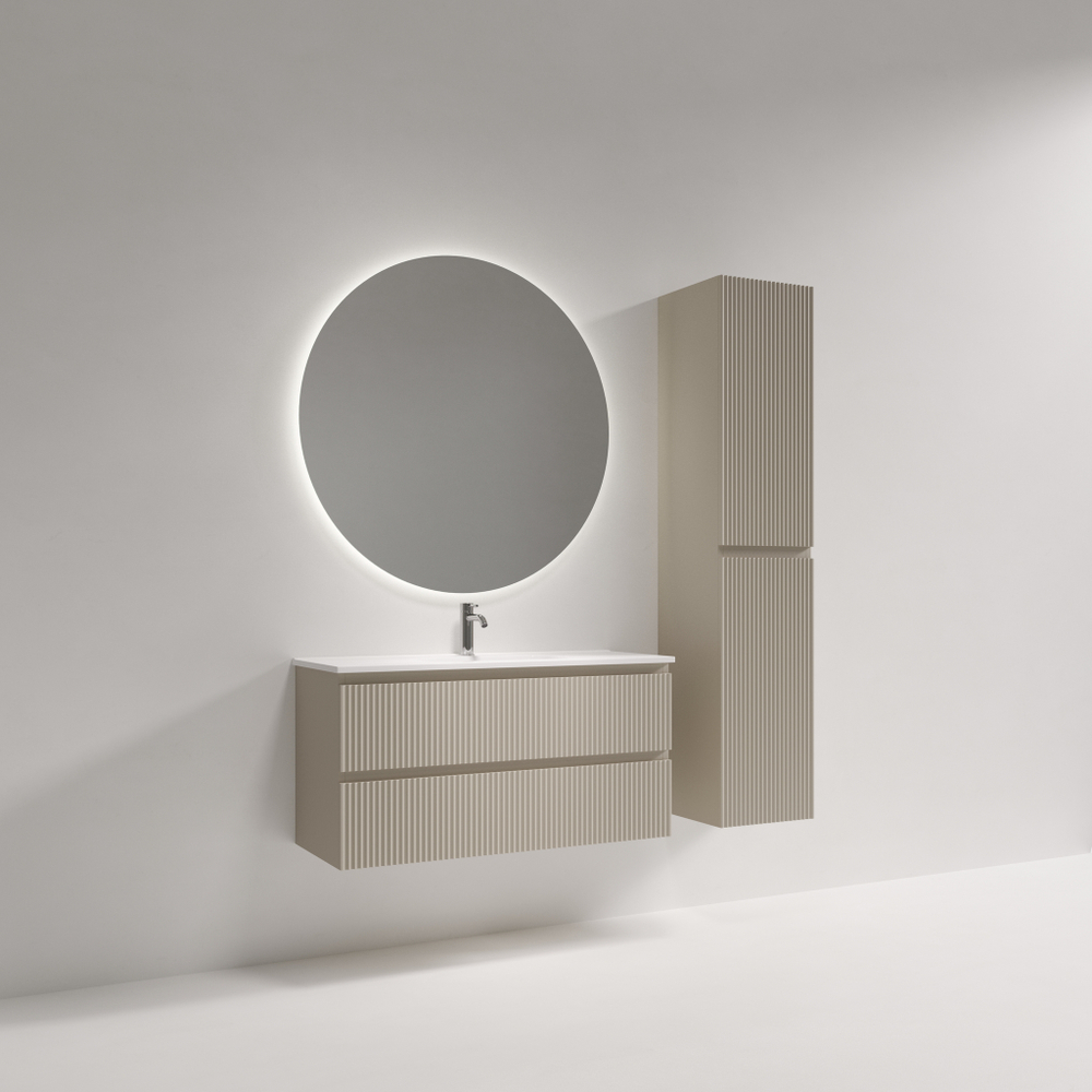 Тумба подвесная SANCOS Snob R 995х390х500, c двумя ящиками оснащенными доводчиками, Beige Soft , арт.SNR100/39CE