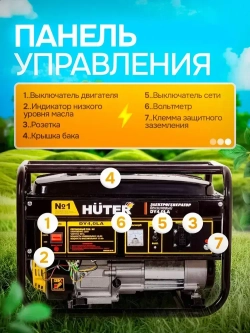 Генератор бензиновый Huter DY4,0LA (3 кВт, с ручным стартером) // ГАРАНТИЯ 1 ГОД
