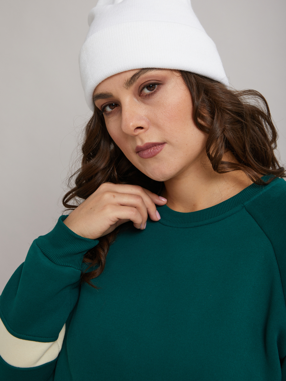 Толстовка Кофн-042Х/изумрудный