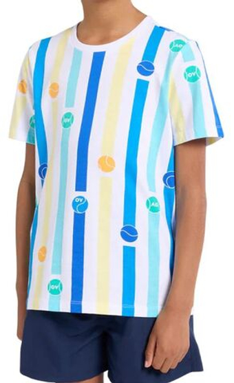 Футболка для мальчика теннисная Australian Open Line It Up - разноцветный