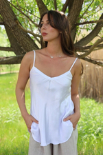 топ с атласным блеском