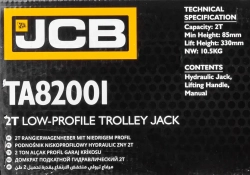 Домкрат подкатной гидравлический 2т JCB JCB-TA82001