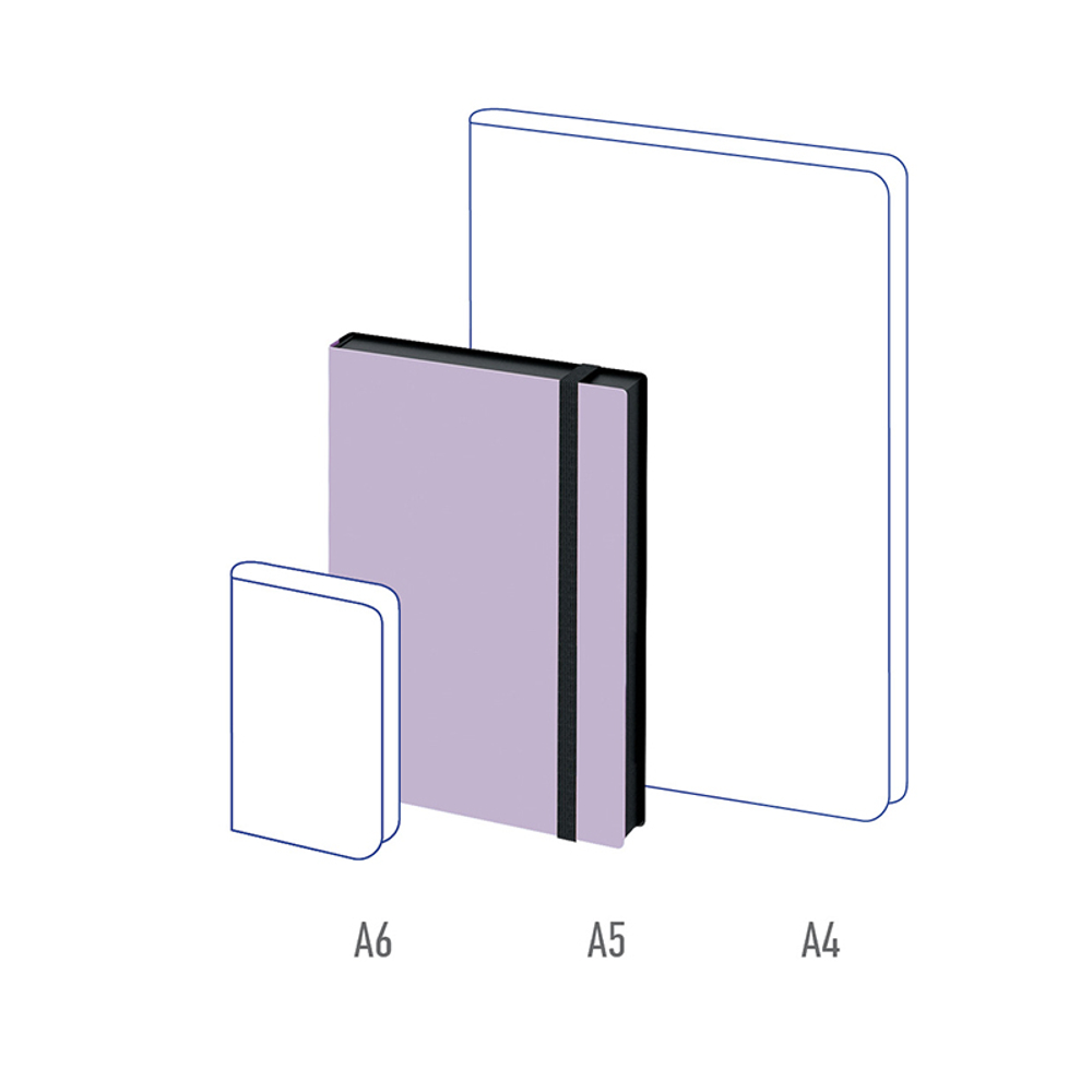 Ежедневник недатированный, А5, 136л., кожзам, Berlingo "Instinct", черный/лаванда, с резинкой