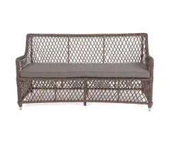 "Латте" диван двухместный из искусственного ротанга, цвет коричневый