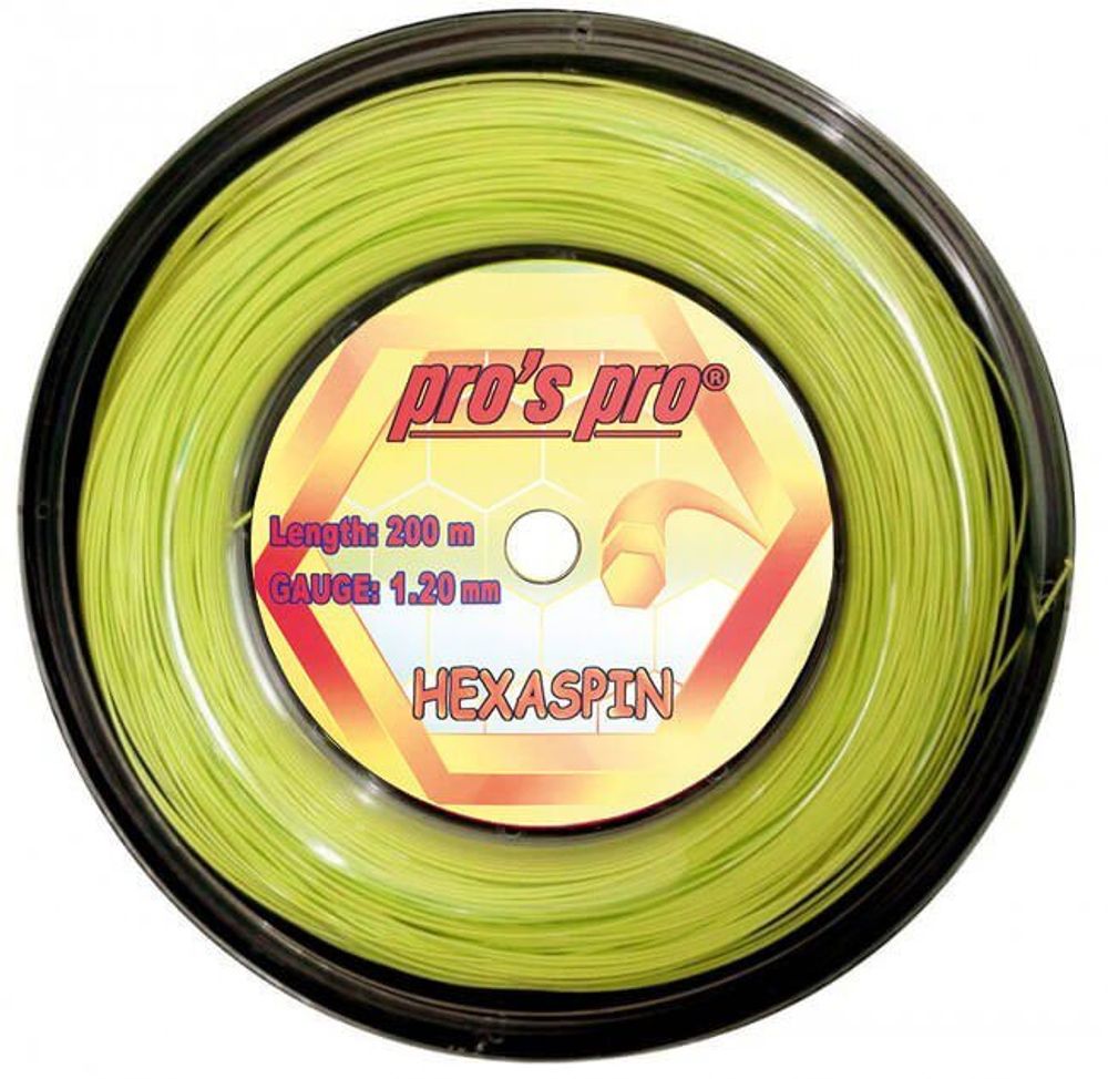 Струны теннисные Pro&#39;s Pro Hexaspin (200 m) - lime