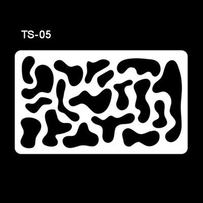 Трафарет для бодиарта TS-05"Капли"  15*9