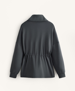 Oysho Толстовка на молнии до середины груди, асфальтовый