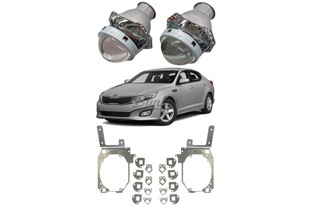 Готовый комплект для замены штатных линз Kia Optima 3 2010-2016