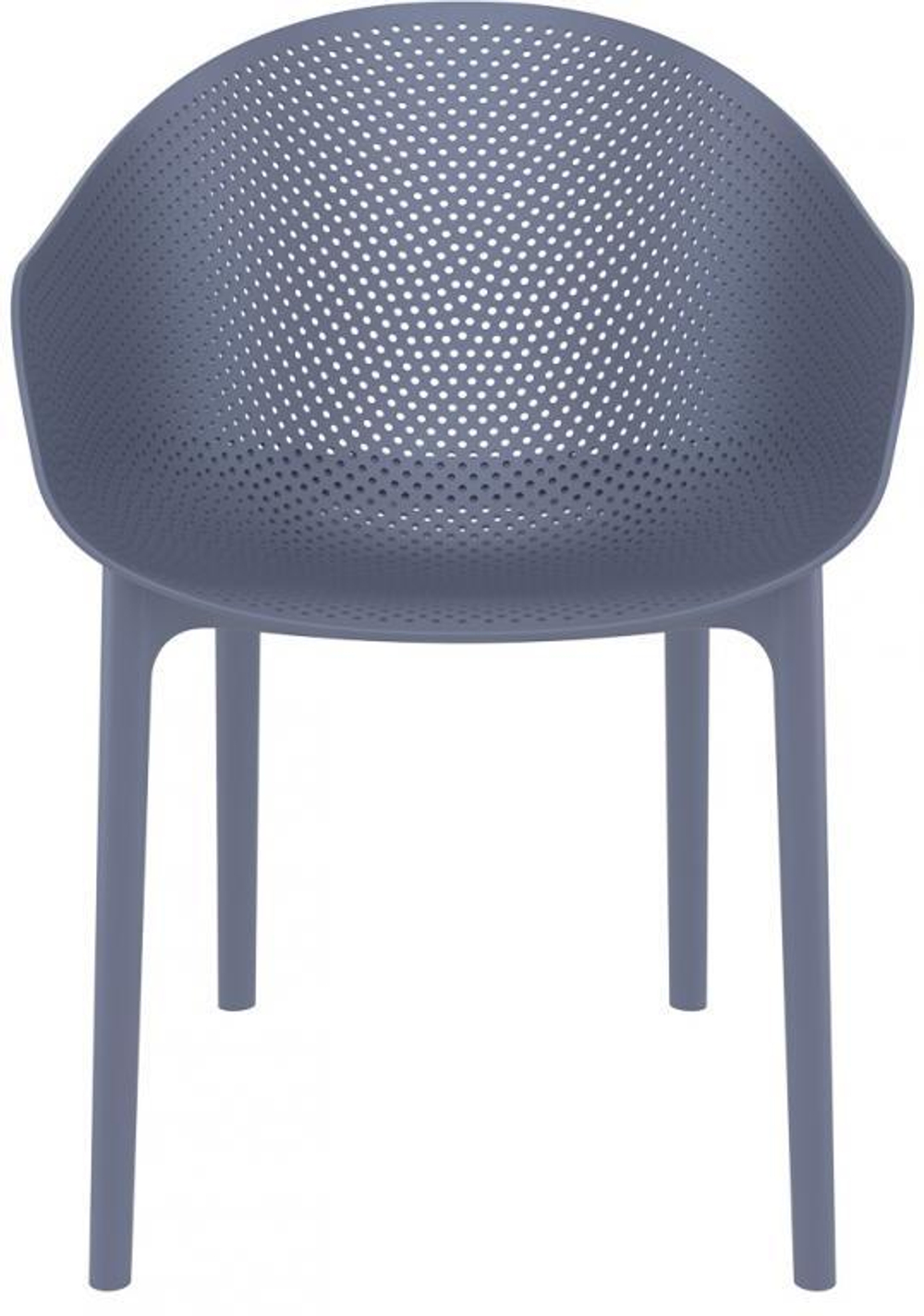 Кресло пластиковое, Siesta Contract Sky, темно-серый