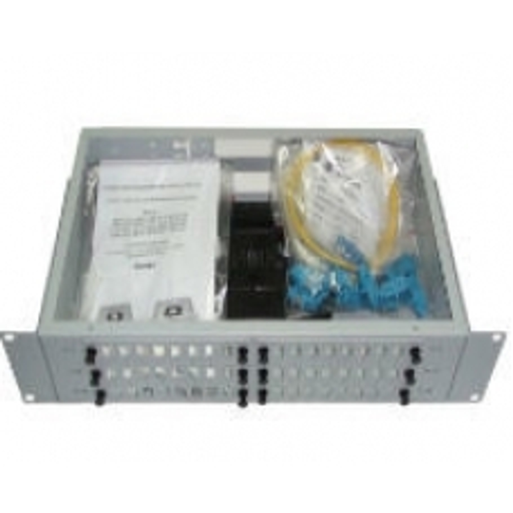 Кросс оптический стоечный  TopLAN КРС-Top-2U-96LC/U-OS2-GY