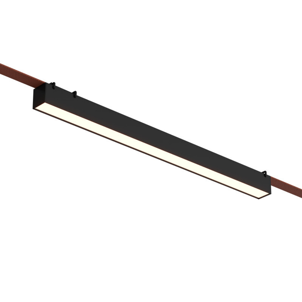 DK5676-BK Cветильник для трека-ремня Belty Smart, серия Linear, со светодиодом, L642*W40*H45мм, 48V DC, 24W, RA90, 120°, 2700-6500K, IP20, черный, алюминий